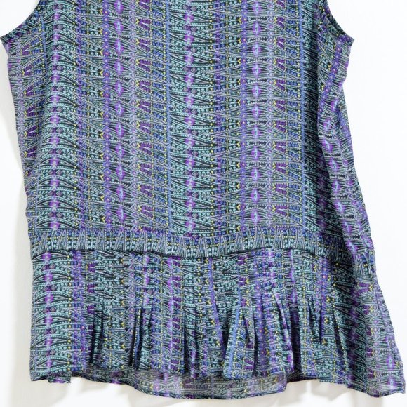 AMERICAN EAGLE Abstract Geometric Tribal Print Sheer Tank Top | Size L - Picture 4 of 8